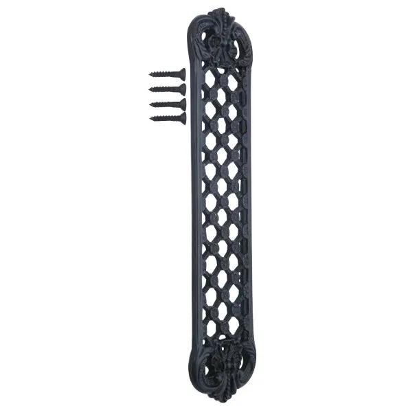 12 Inch Solid Brass Finger Push Plate: Trellis Lattice Work (Oil Rubbed Bronze Finish)