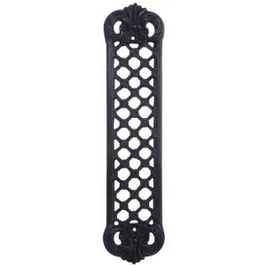 12 Inch Solid Brass Finger Push Plate: Trellis Lattice Work (Oil Rubbed Bronze Finish)