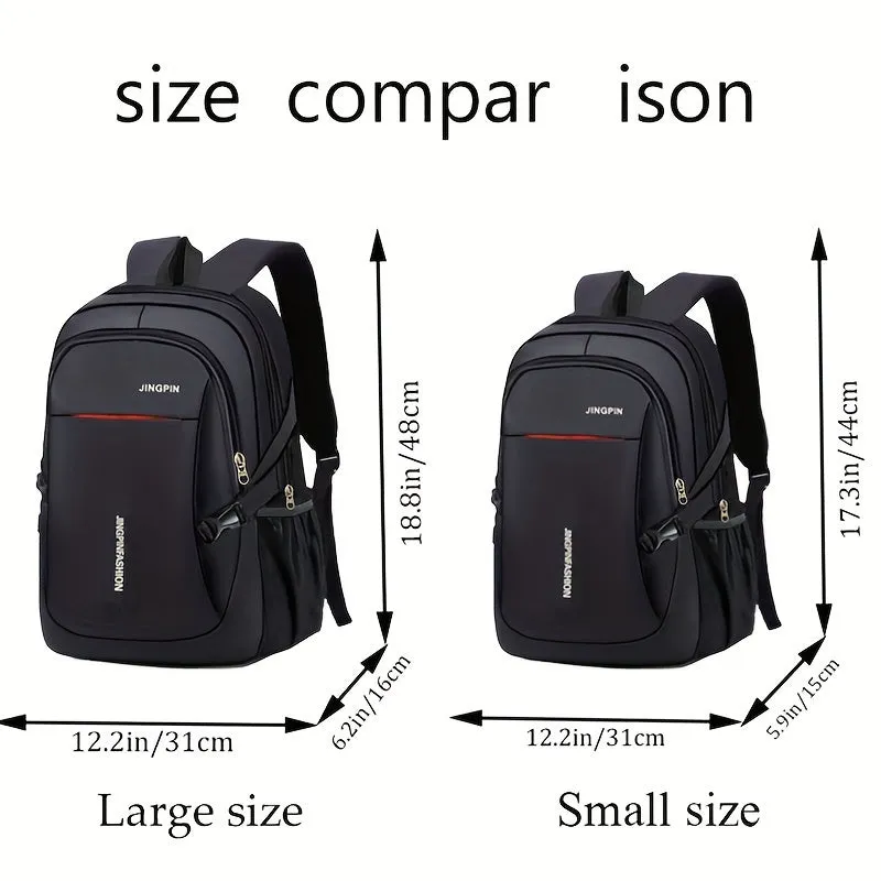 1pc Stylish School Backpack - Spacious & Durable, Simple Everyday Design - Large Capacity for Students & Travelers