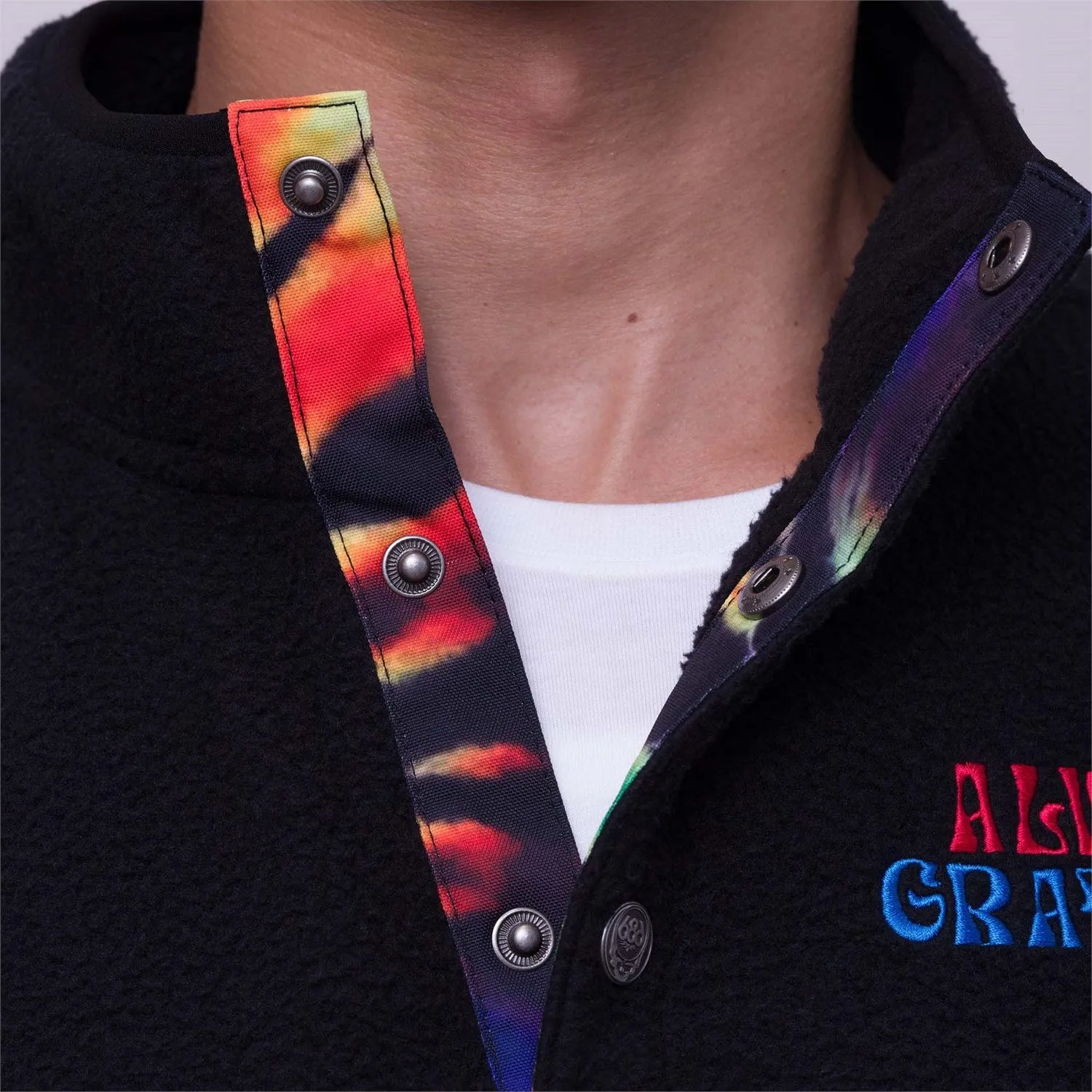 686 Tioga Sherpa Fleece Pullover, Grateful Dead Blue Ash