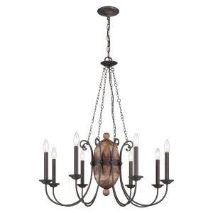 ALBERO 30 in. 8 Lights Chandelier Black finish
