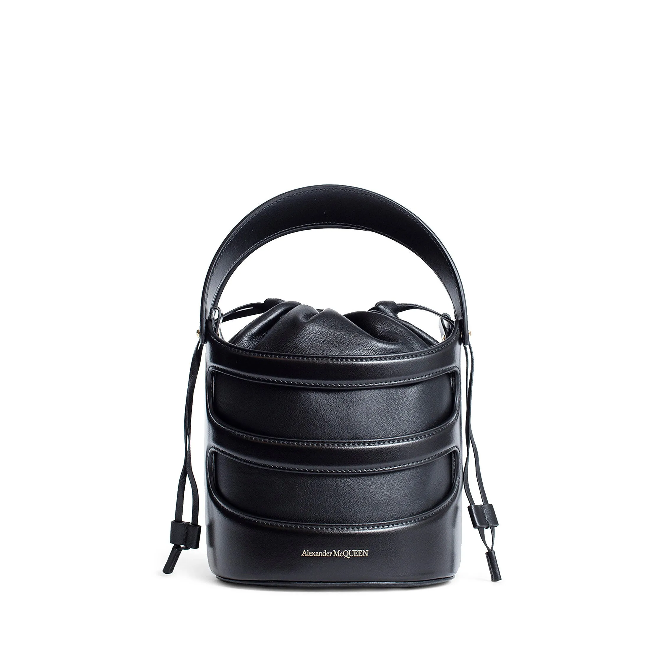 ALEXANDER MCQUEEN WOMAN BLACK TOP HANDLE BAGS