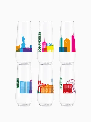 American Skylines - POP 9oz Flute