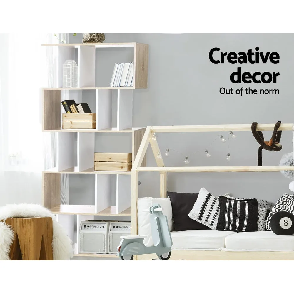 Artiss Bookshelf 5 Tiers - Rita White And Oak