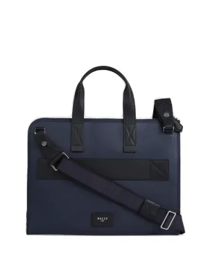 Bally Logo Patch Zip-Up Briefcase