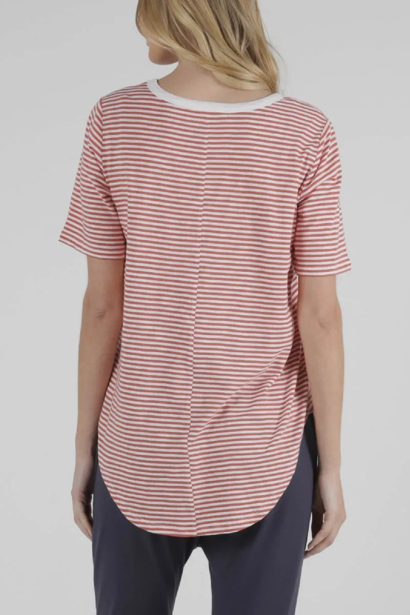 Betty Basics - Ariana Tee - Tangello Stripe