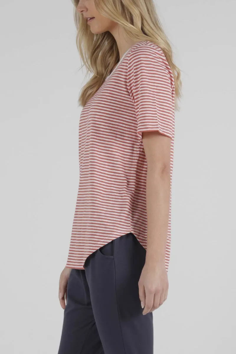 Betty Basics - Ariana Tee - Tangello Stripe