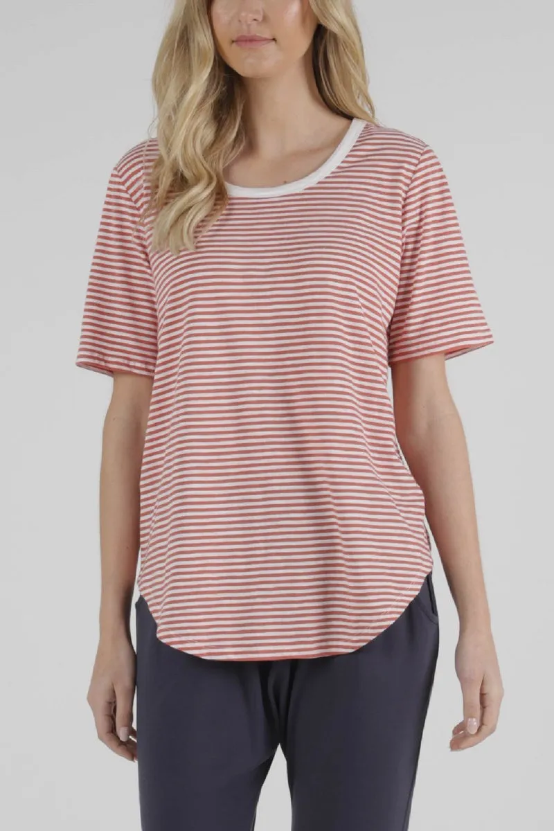 Betty Basics - Ariana Tee - Tangello Stripe
