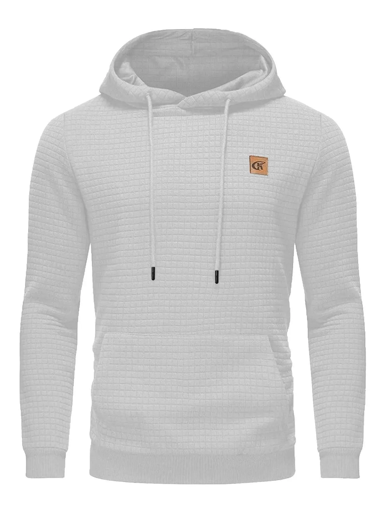 Casual Hooded Sweatshirt Jacket with Round Neck