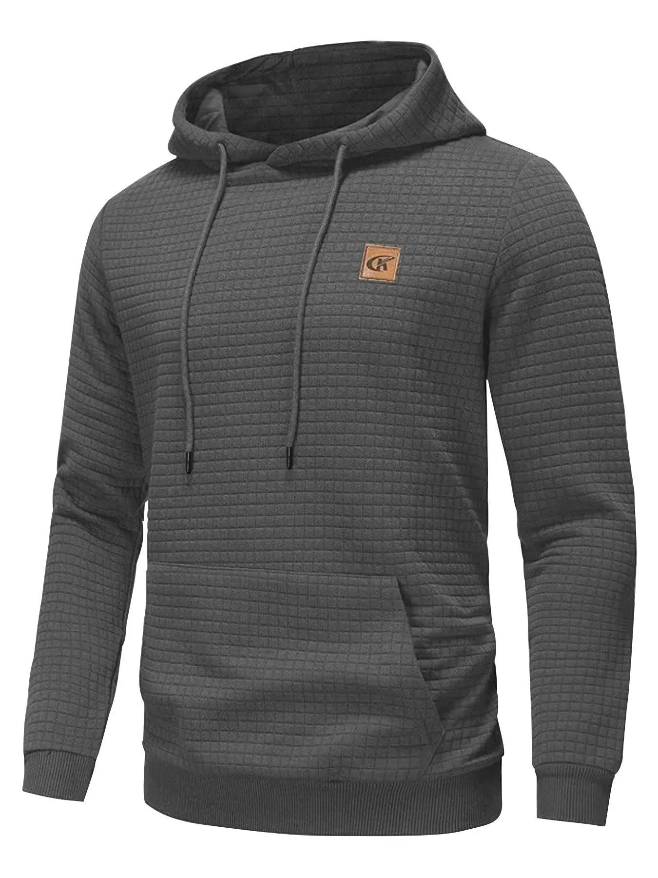 Casual Hooded Sweatshirt Jacket with Round Neck