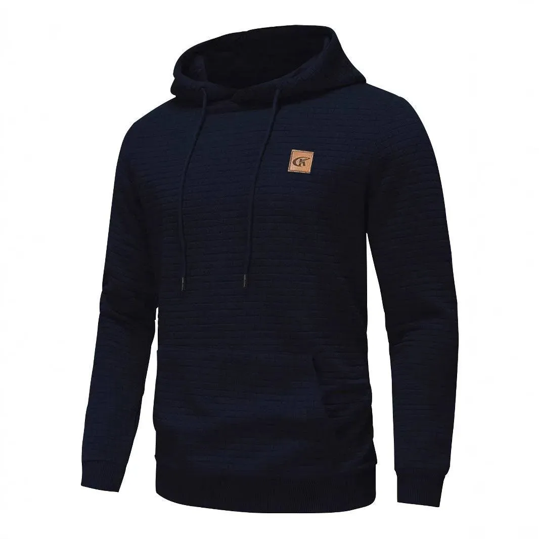 Casual Hooded Sweatshirt Jacket with Round Neck