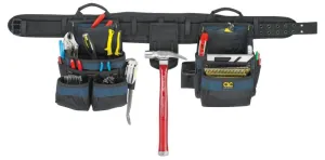 CLC Tool Works Series 2605 Tool Belt, 29 to 46 in Waist, Ballistic Poly Fabric, 20-Pocket :EA: QUANTITY: 1