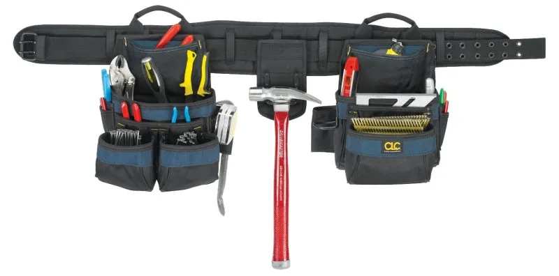 CLC Tool Works Series 2605 Tool Belt, 29 to 46 in Waist, Ballistic Poly Fabric, 20-Pocket :EA: QUANTITY: 1