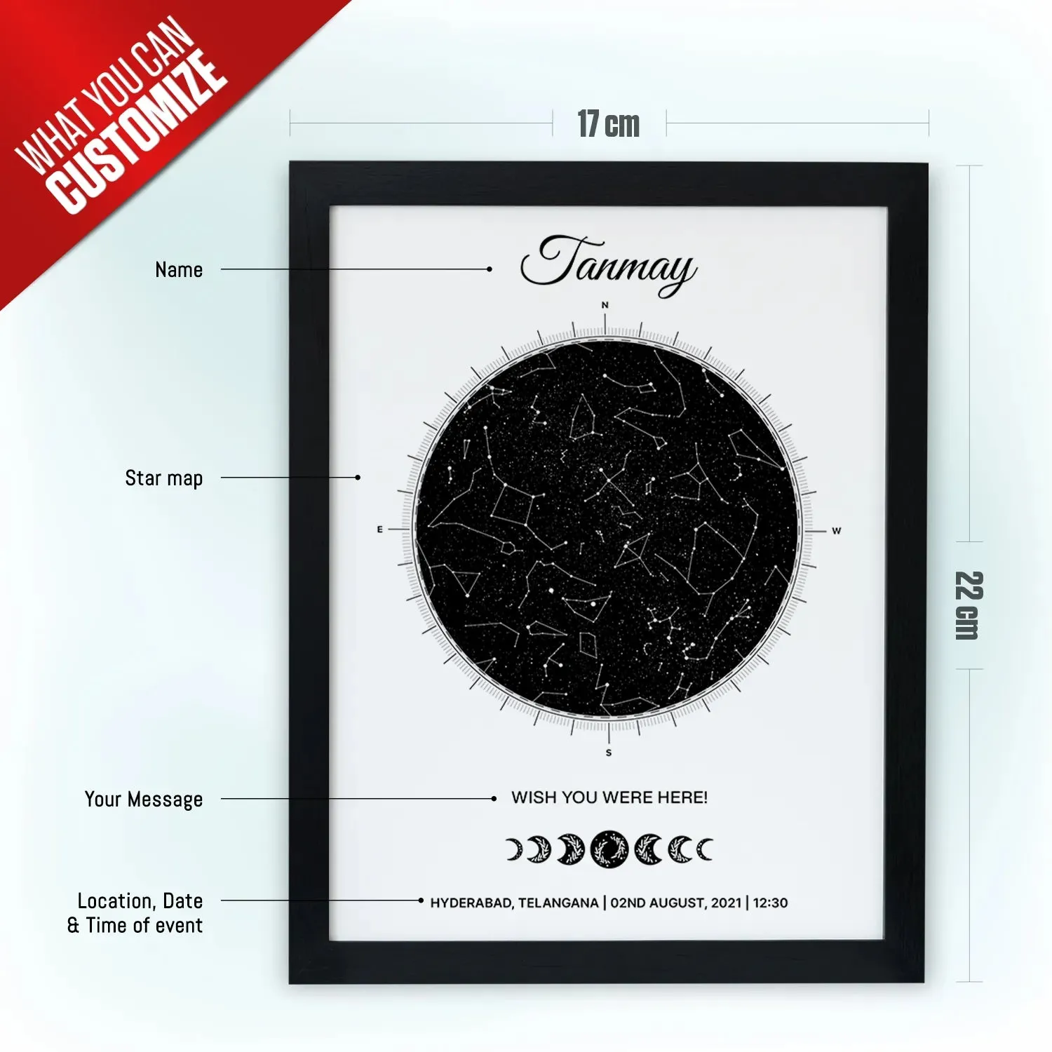 Customized Star Map Classic Style For Desk