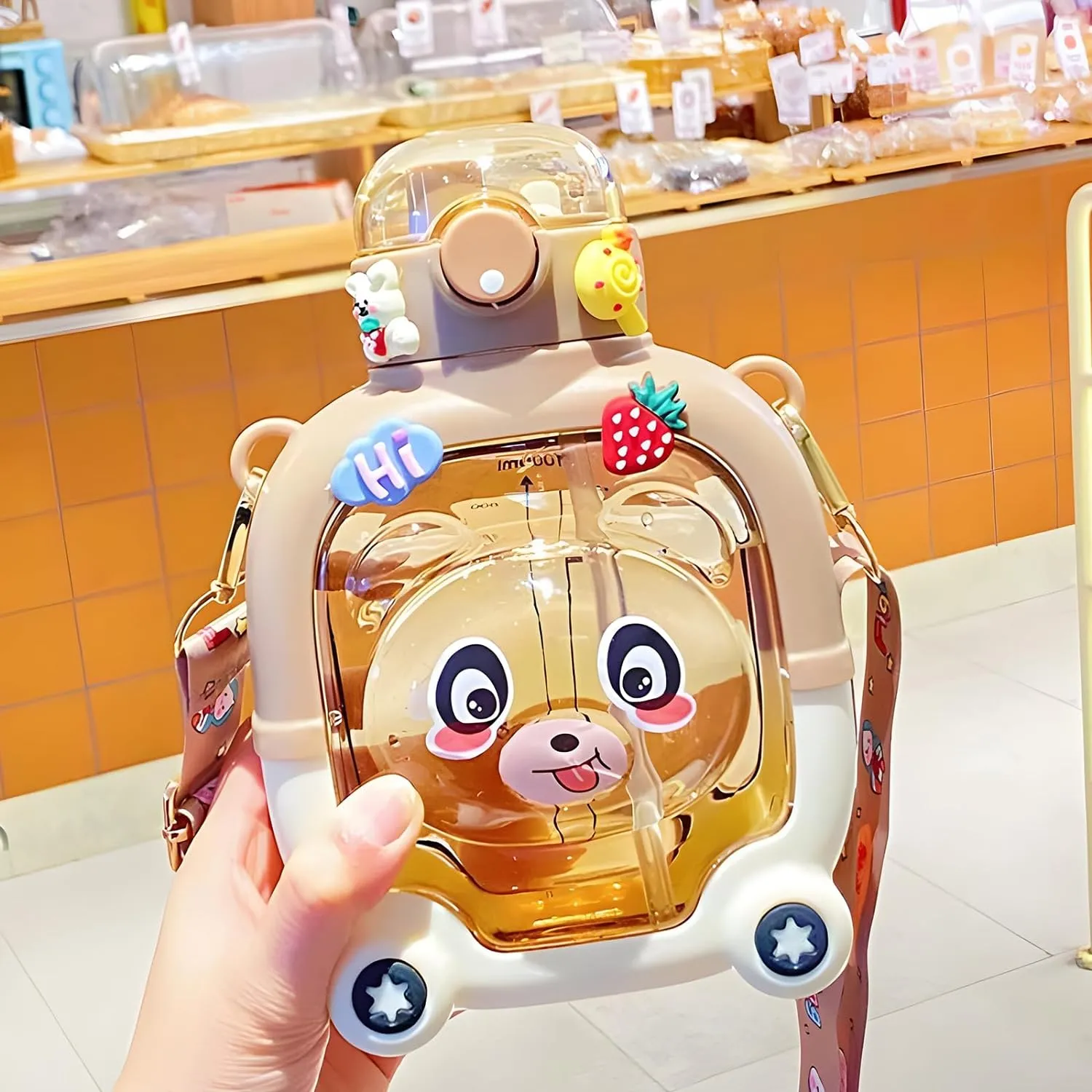 Cute Bear Water Bottle for Kids 1000ml