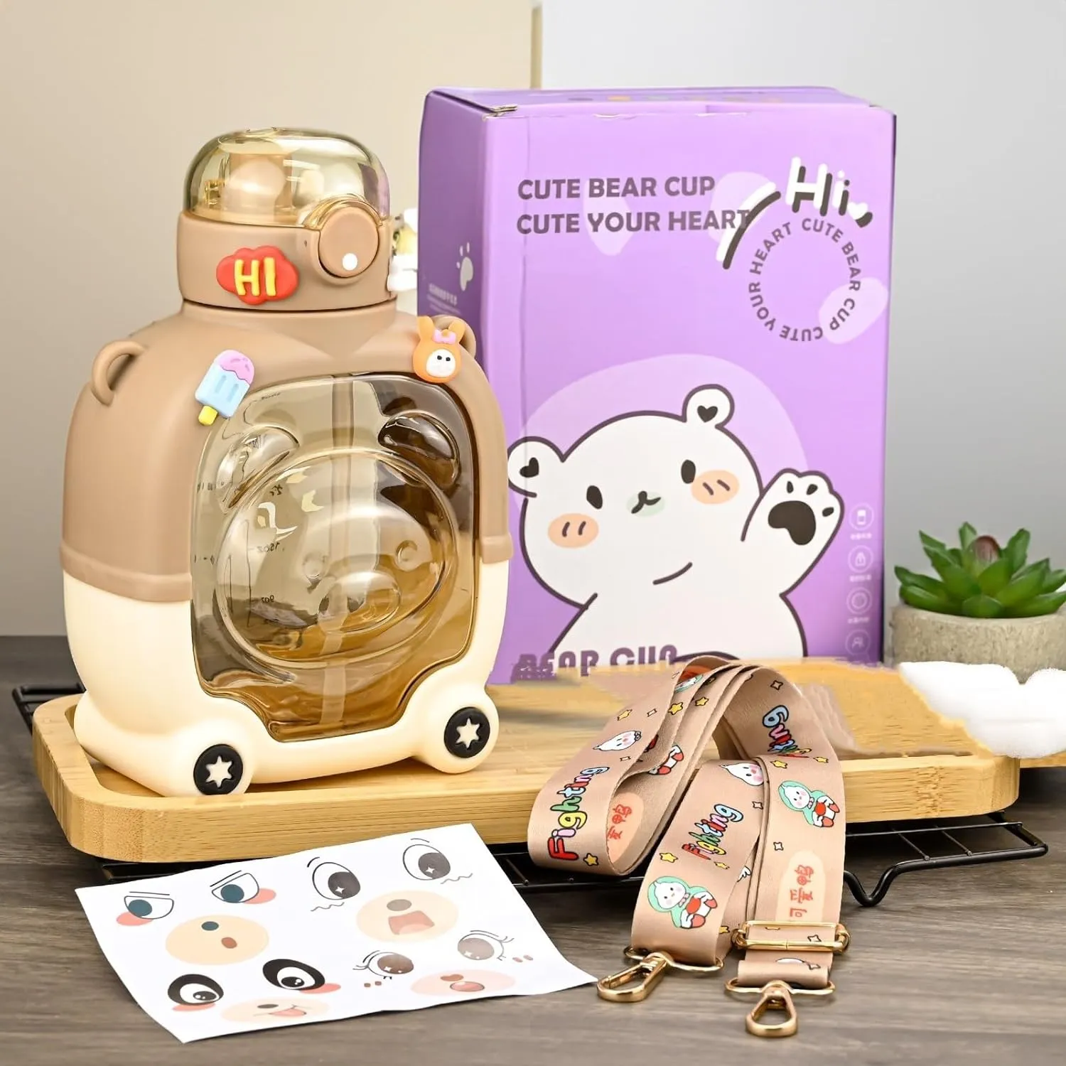 Cute Bear Water Bottle for Kids 1000ml