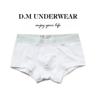 D.M Men's Boxer Briefs Sports Pure Cotton Thread Simple