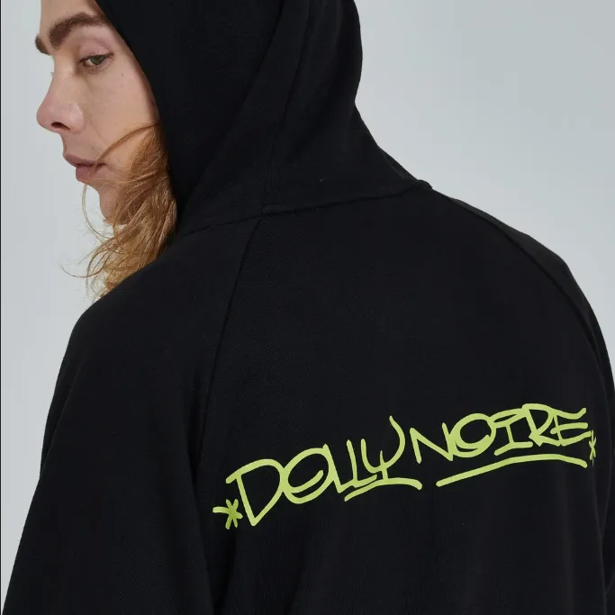 Dolly Noire Felpa con Cappuccio Hexagon Logo DLYNR SW068-SA-03 nero-giallo