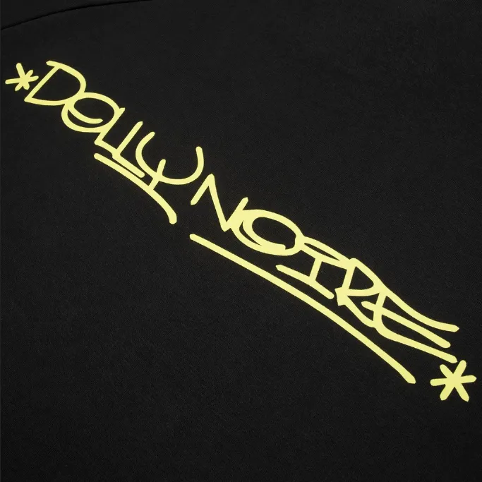 Dolly Noire Felpa con Cappuccio Hexagon Logo DLYNR SW068-SA-03 nero-giallo