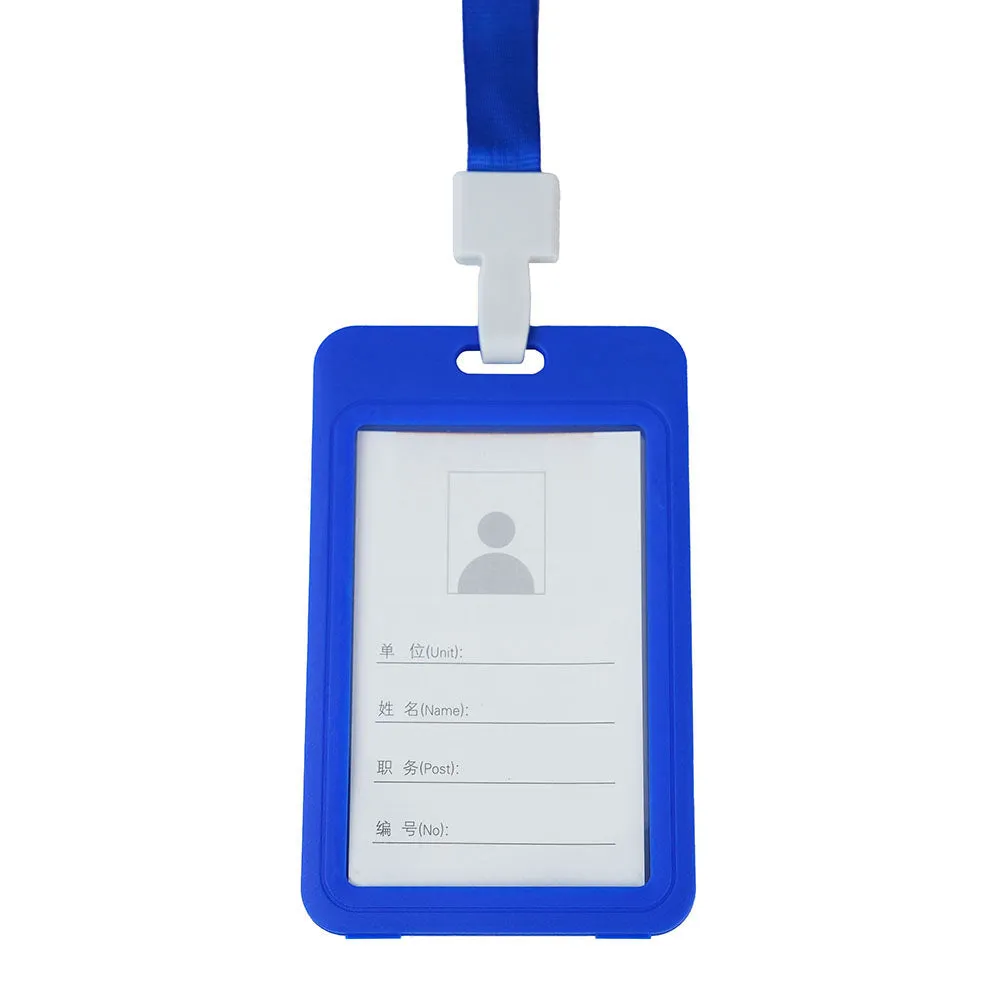 Double-sided transparent work permit student ID card holder   lanyard horizontal style vertical style ID card holder necessary for office commuting students