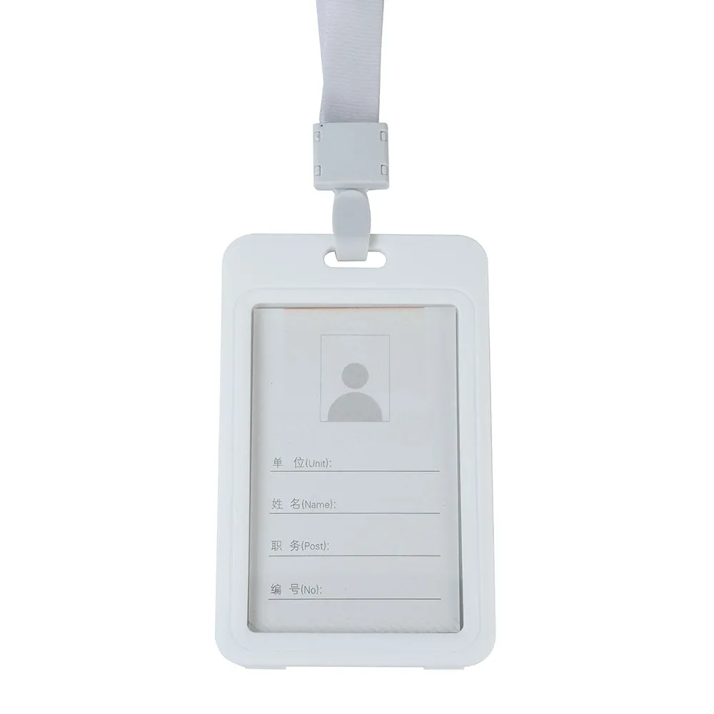 Double-sided transparent work permit student ID card holder   lanyard horizontal style vertical style ID card holder necessary for office commuting students