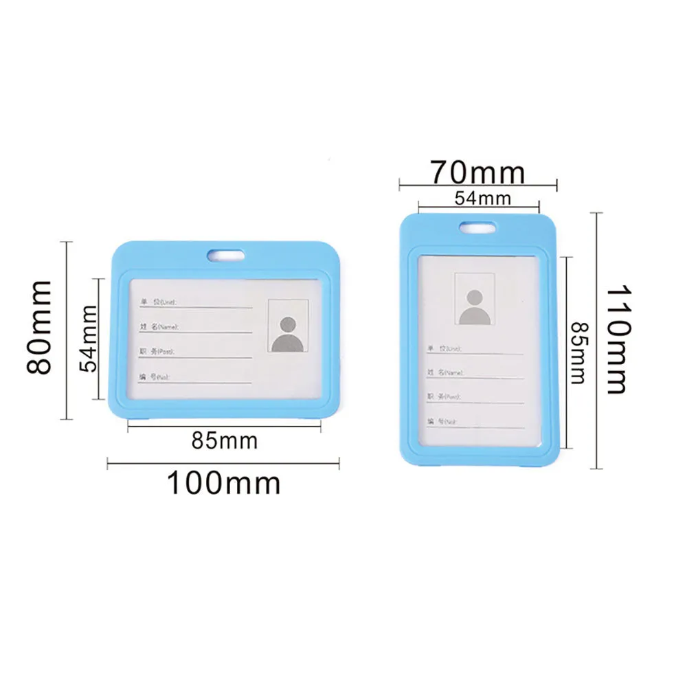 Double-sided transparent work permit student ID card holder   lanyard horizontal style vertical style ID card holder necessary for office commuting students
