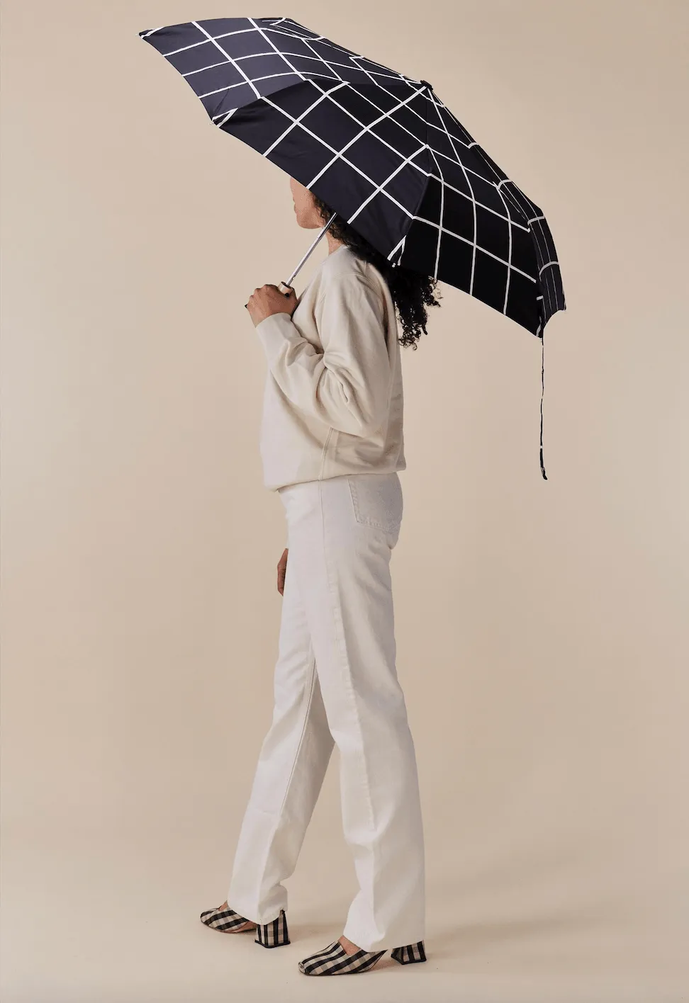 Duck Umbrella Compact | Black Grid