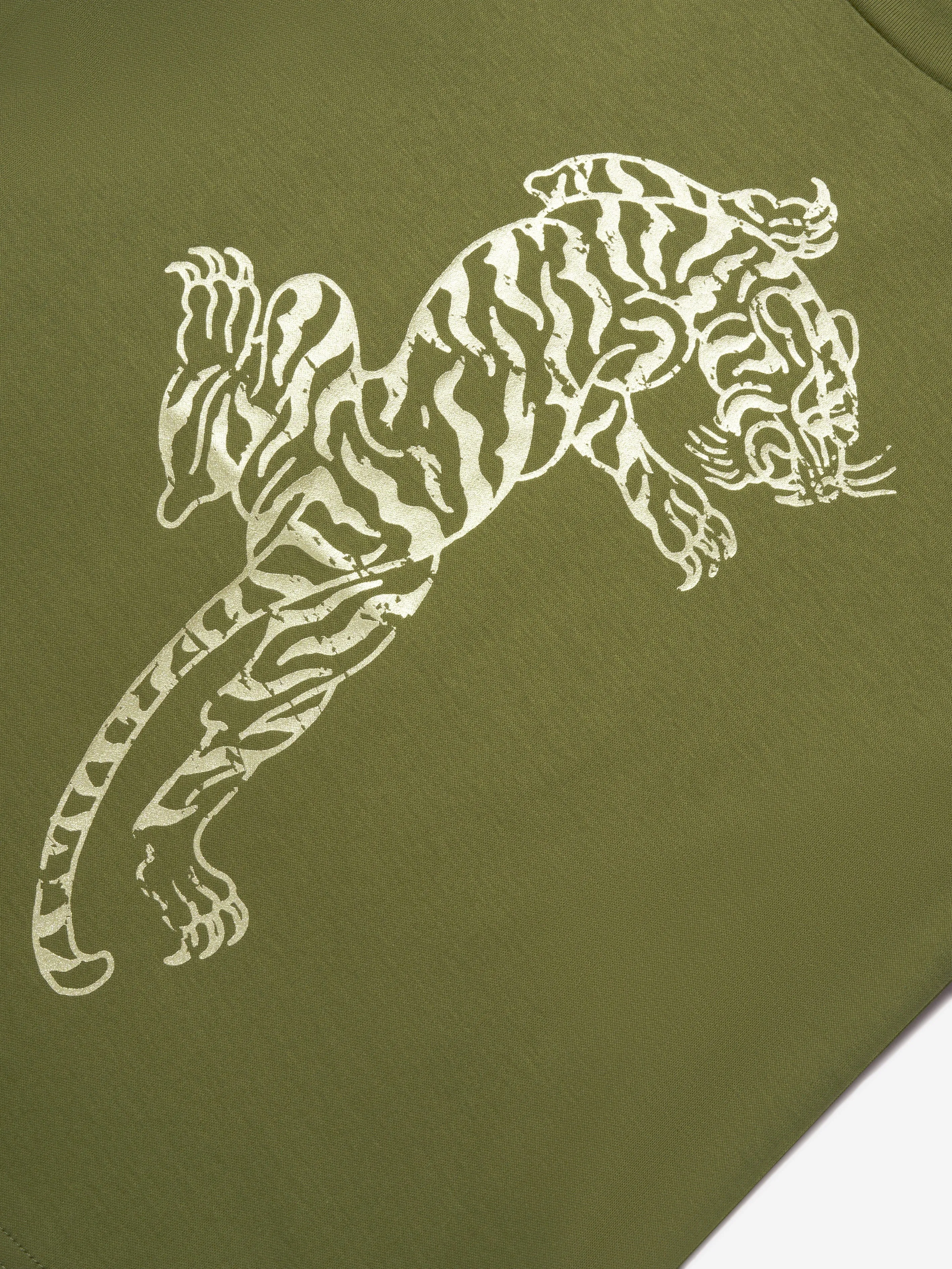 ED Hardy Boys Tiger T-Shirt in Green
