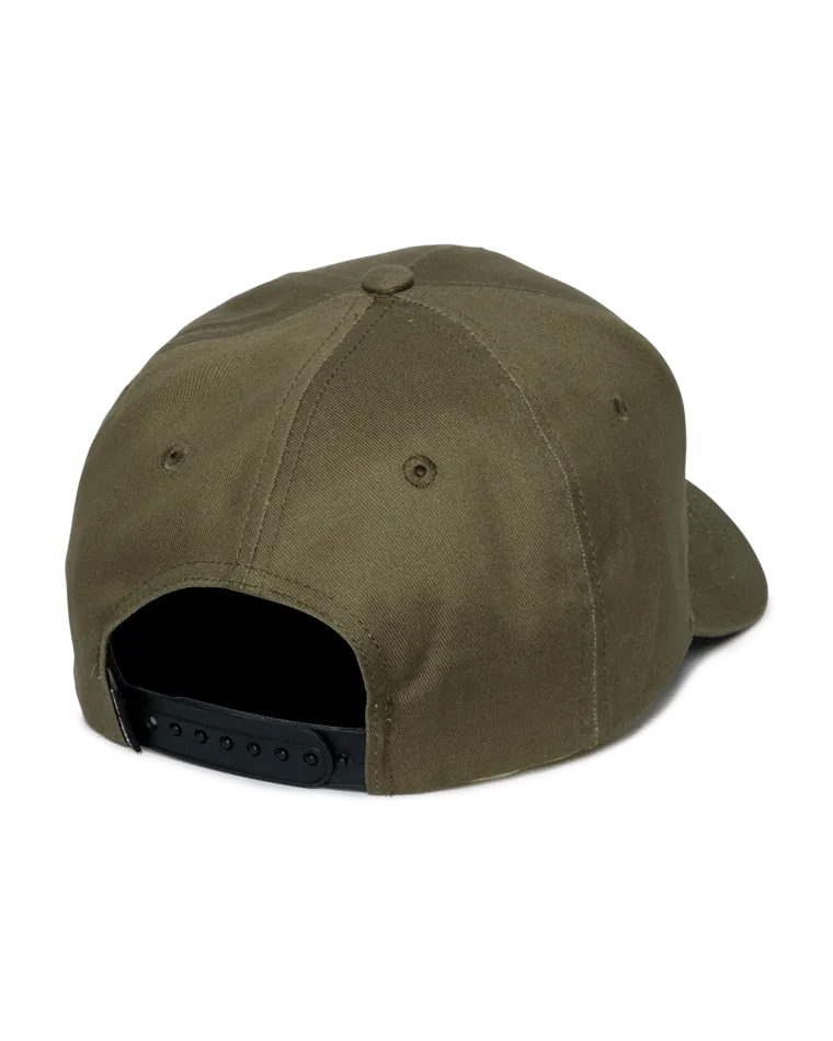 Embossed Stone Adjustable Cap in Winter Moss