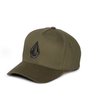Embossed Stone Adjustable Cap in Winter Moss