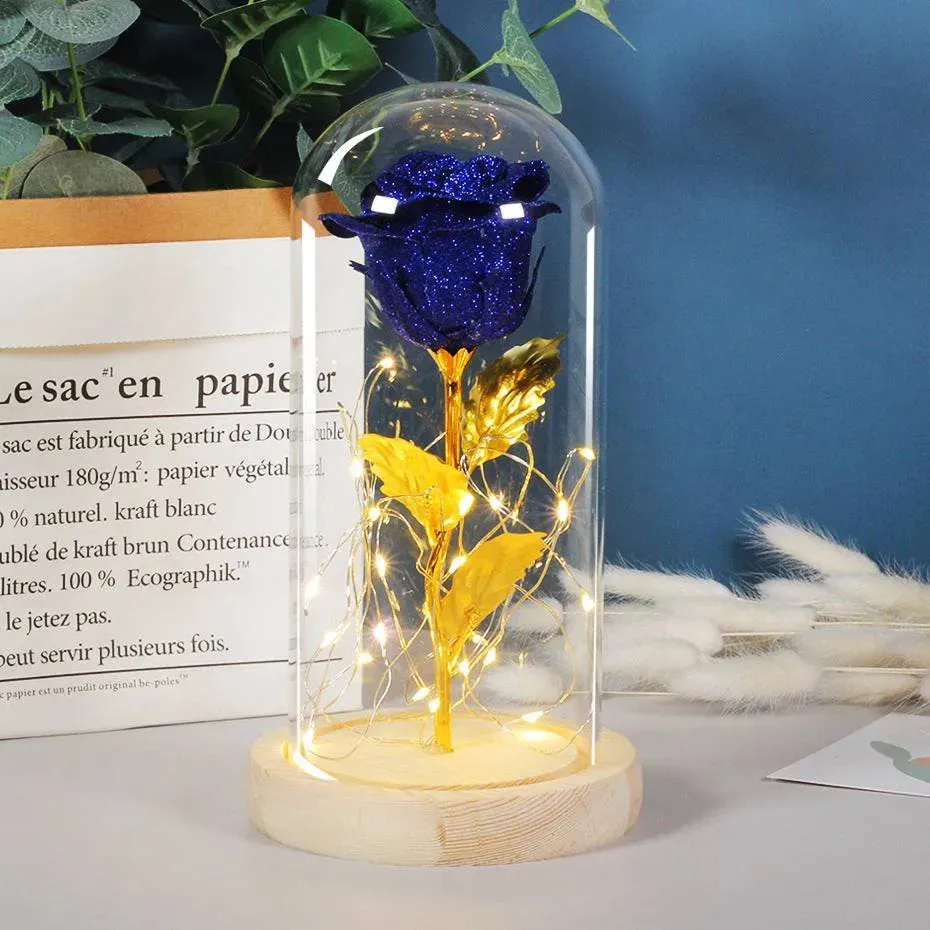 Eternal Rose LED Light in Glass Dome