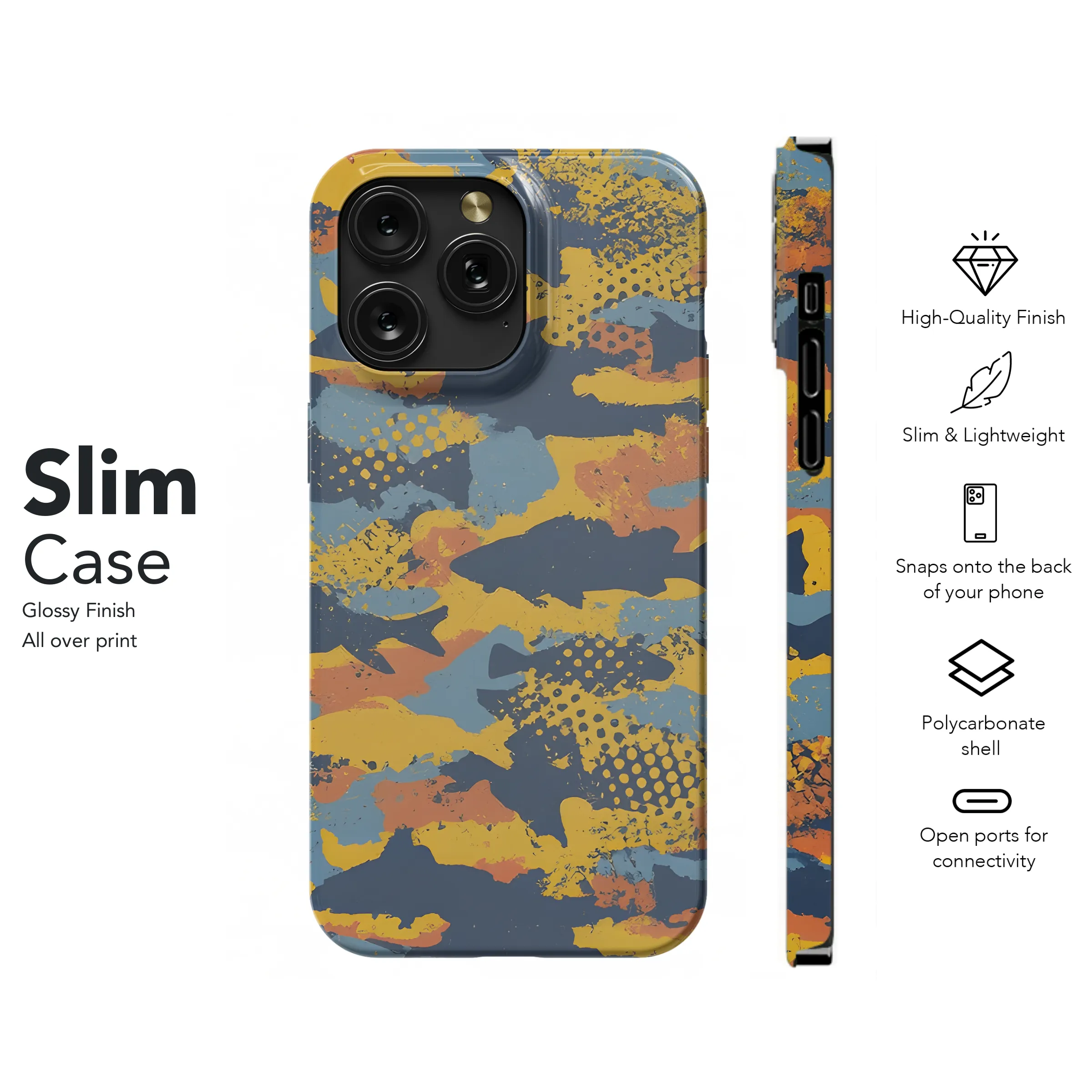 Fish Camouflage Phone Case iPhone Samsung Cover Pixel 3450