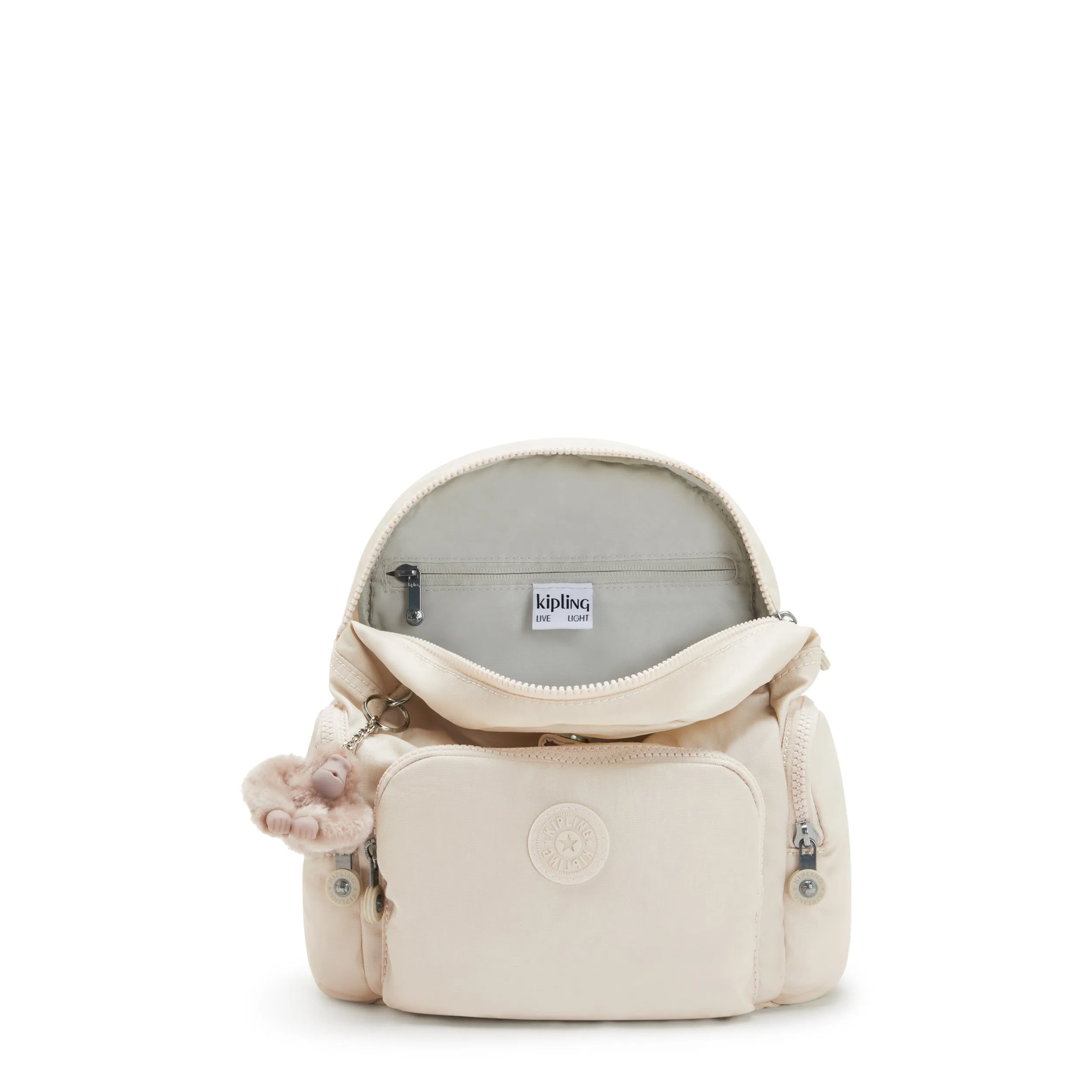 Kipling City Zip Mini Beige Pearl Mini Backpack C2I4697-3KA