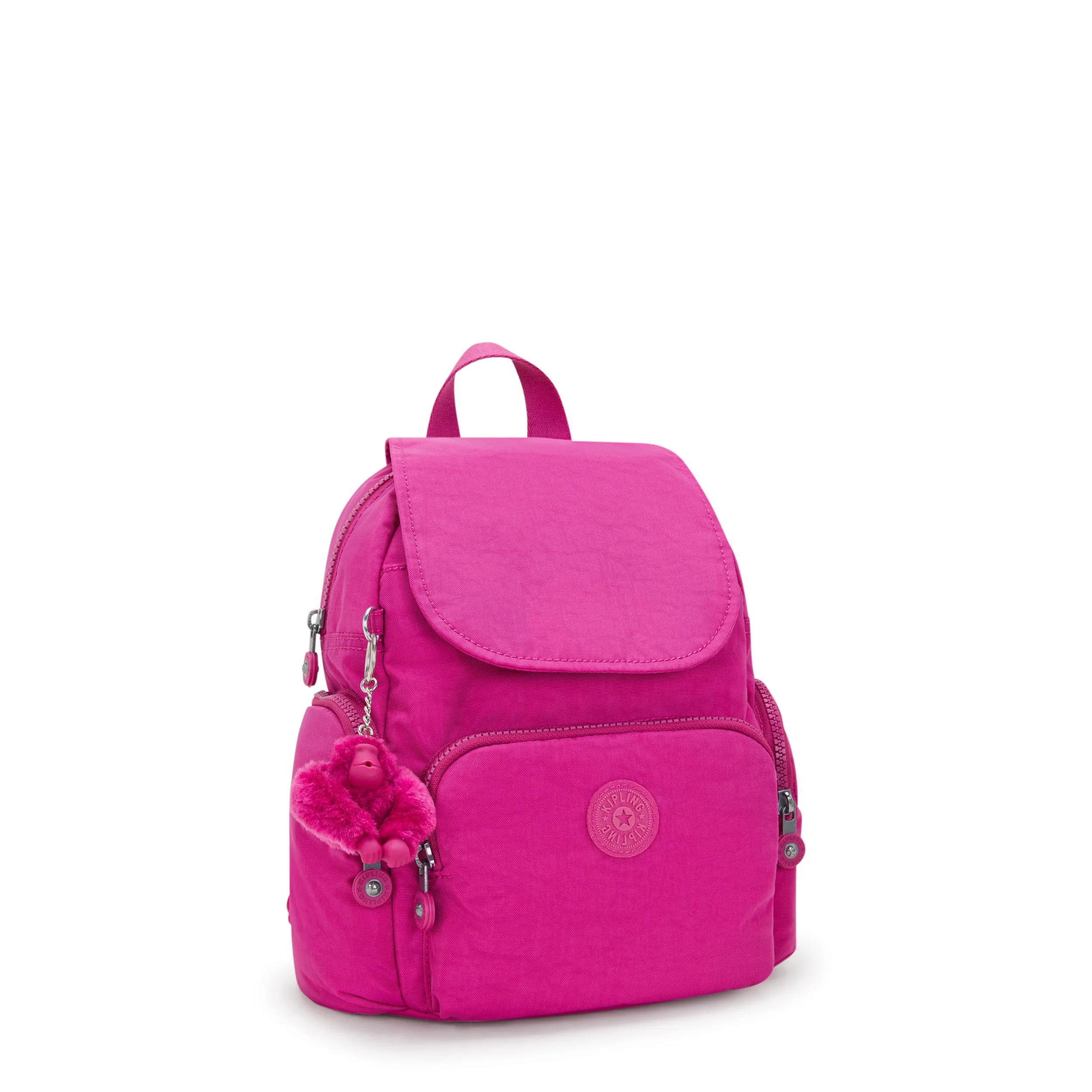 Kipling City Zip Mini Glowing Fuchsia Small Backpack I6046-3KU