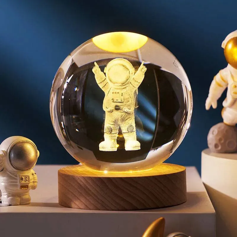 Luminous Planetary Crystal Ball Night Lamp