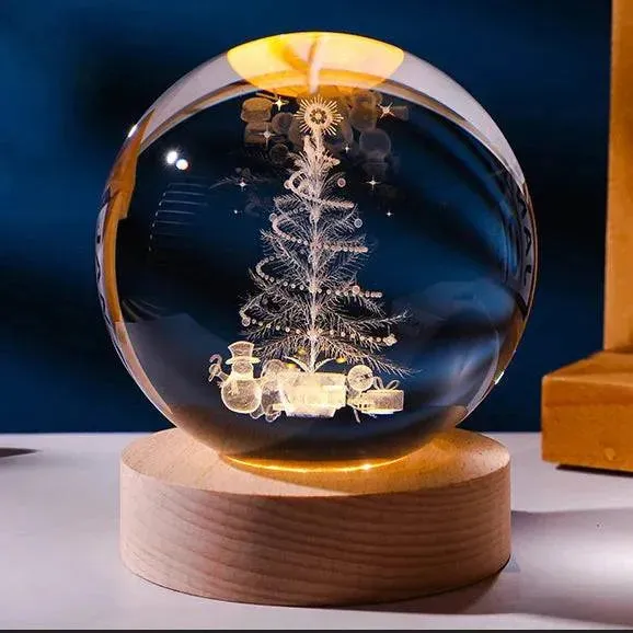 Luminous Planetary Crystal Ball Night Lamp