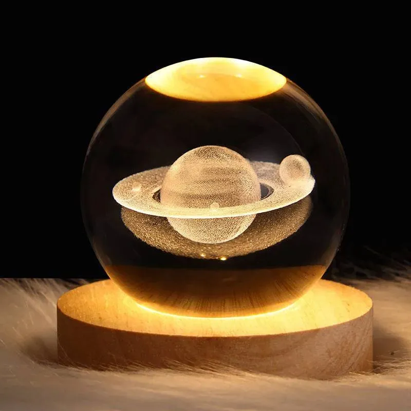 Luminous Planetary Crystal Ball Night Lamp
