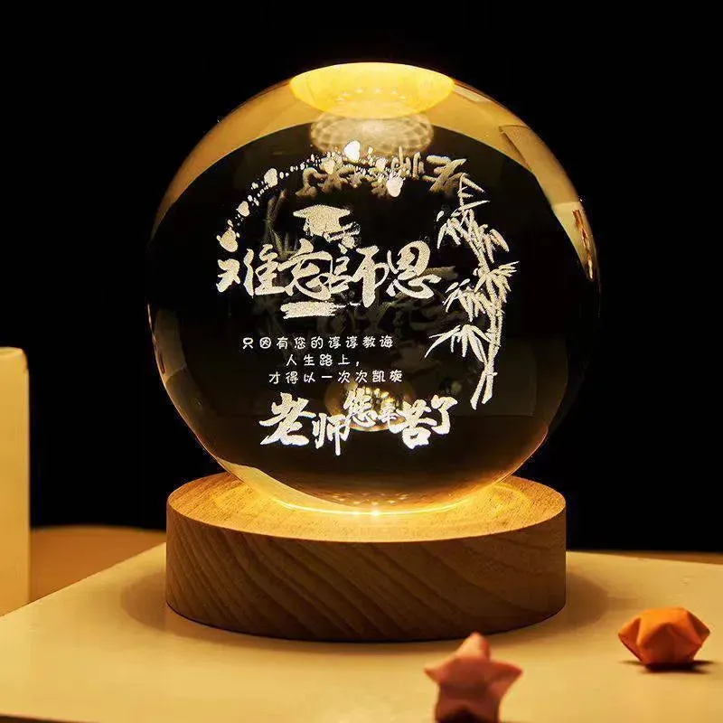 Luminous Planetary Crystal Ball Night Lamp