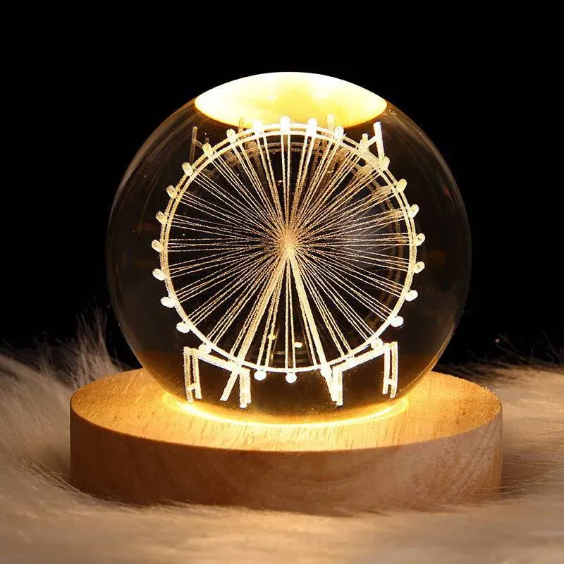 Luminous Planetary Crystal Ball Night Lamp