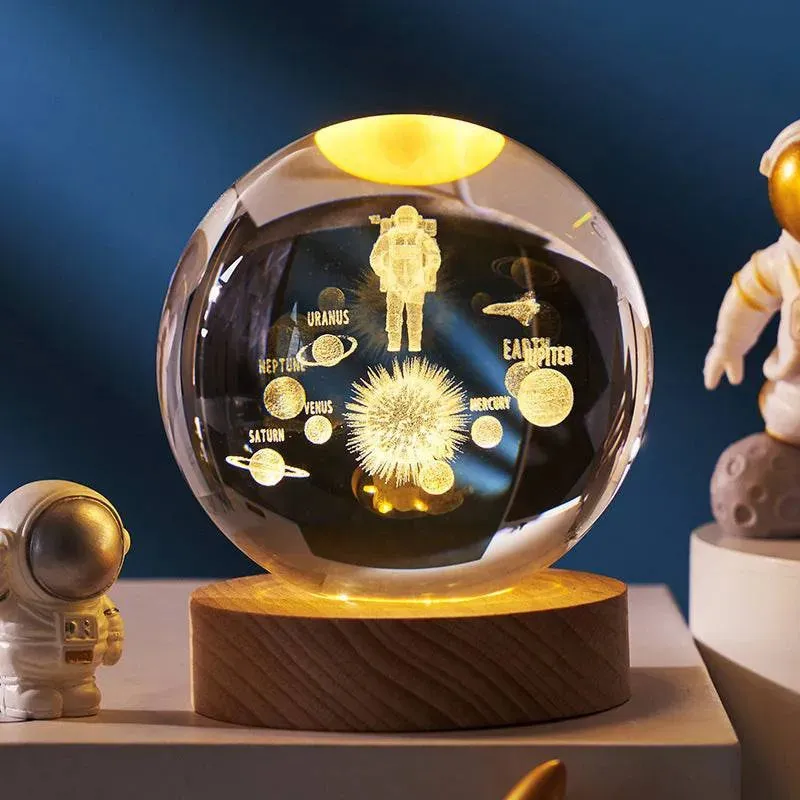Luminous Planetary Crystal Ball Night Lamp