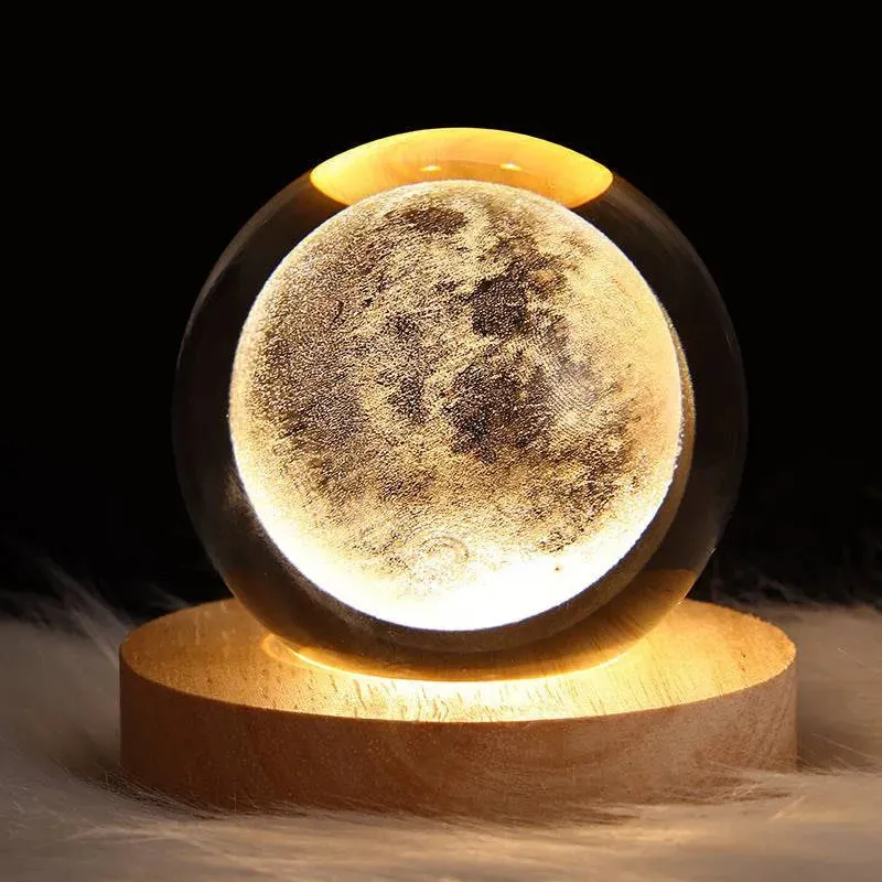Luminous Planetary Crystal Ball Night Lamp