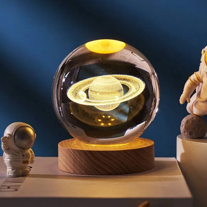 Luminous Planetary Crystal Ball Night Lamp