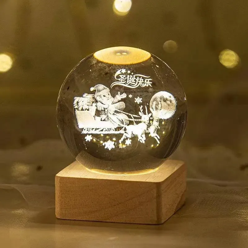 Luminous Planetary Crystal Ball Night Lamp