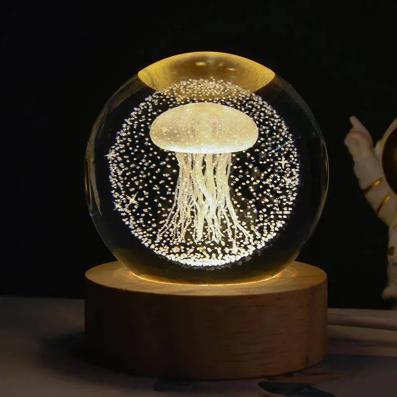 Luminous Planetary Crystal Ball Night Lamp