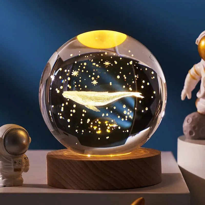 Luminous Planetary Crystal Ball Night Lamp