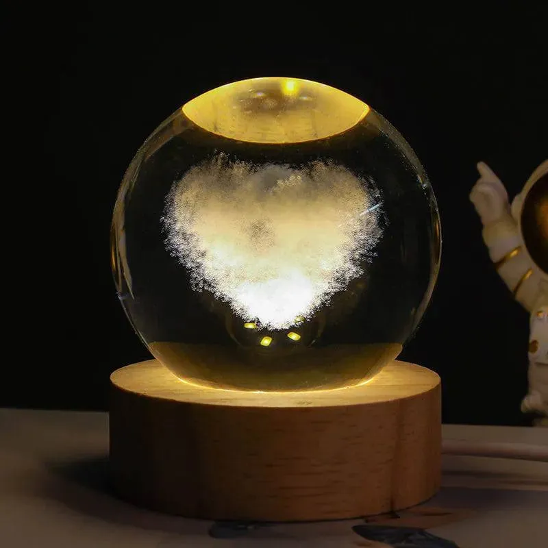 Luminous Planetary Crystal Ball Night Lamp