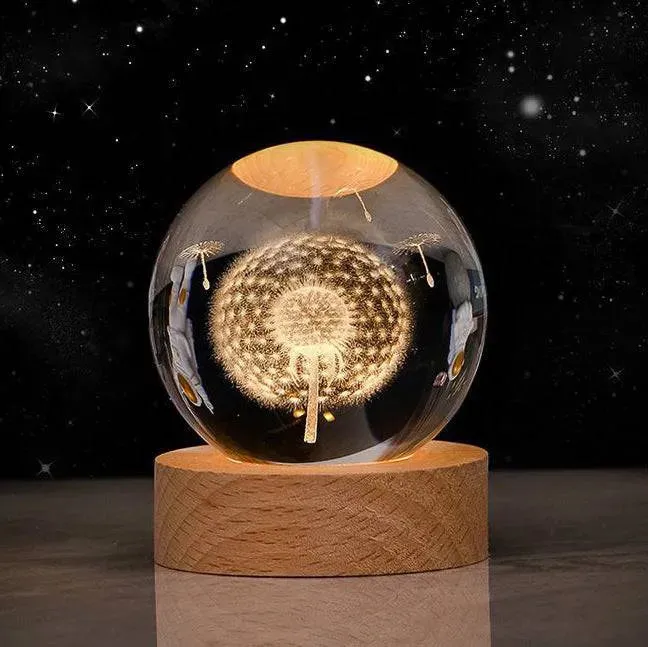Luminous Planetary Crystal Ball Night Lamp