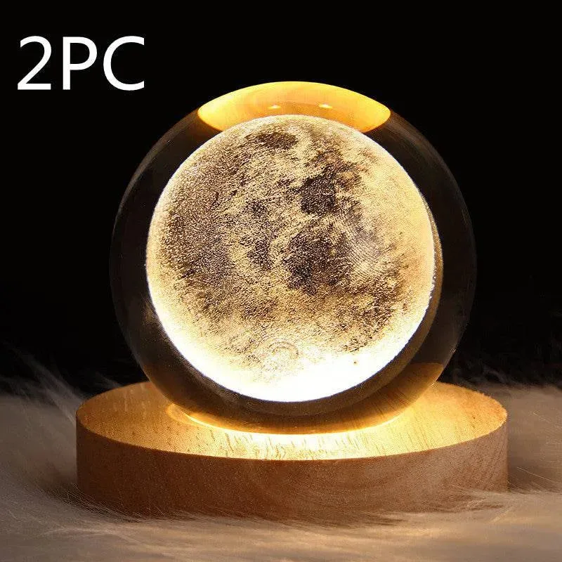 Luminous Planetary Crystal Ball Night Lamp