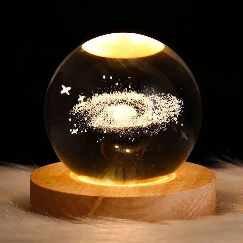 Luminous Planetary Crystal Ball Night Lamp