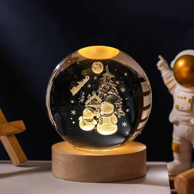 Luminous Planetary Crystal Ball Night Lamp